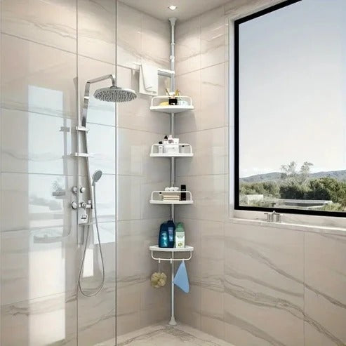 Pack esquinero de ducha y estante de baño