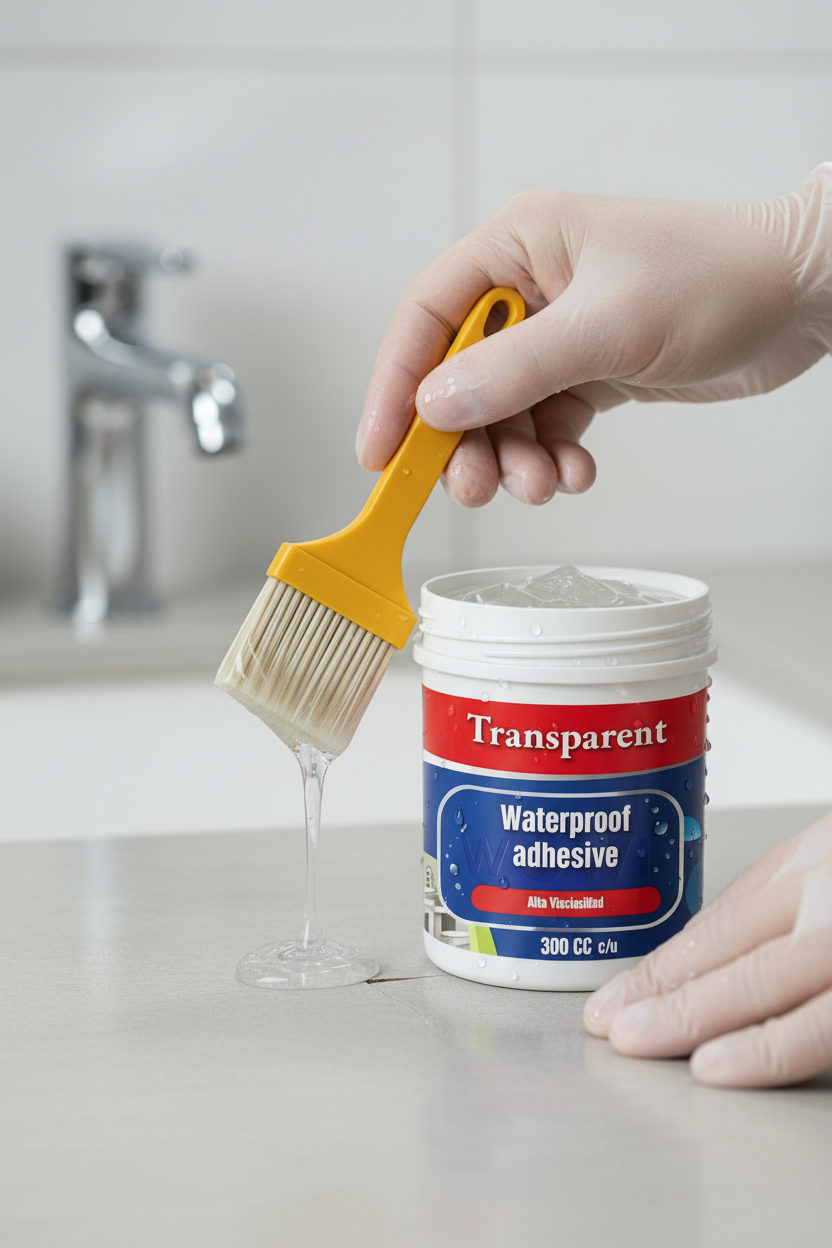 Sellador Transparent en uso